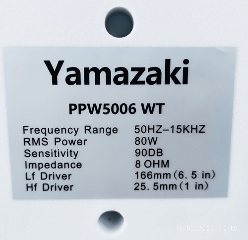 Bafles - Parlantes De Sonido Ambiental Yamazaki De 200 Watts