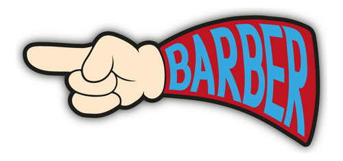 Placa Quadro Mão Barber - Decoração Barbearia