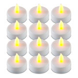 Oferta X 12 Velas Led C/pila Luz Calida Decoracion Souvenier