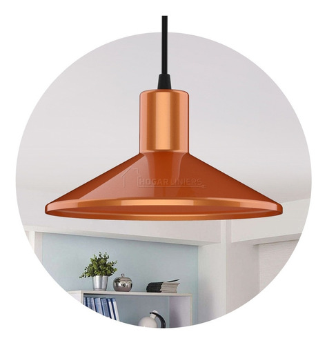 Campana Lampara Colgante Industrial Vintage Led E27 Cobre