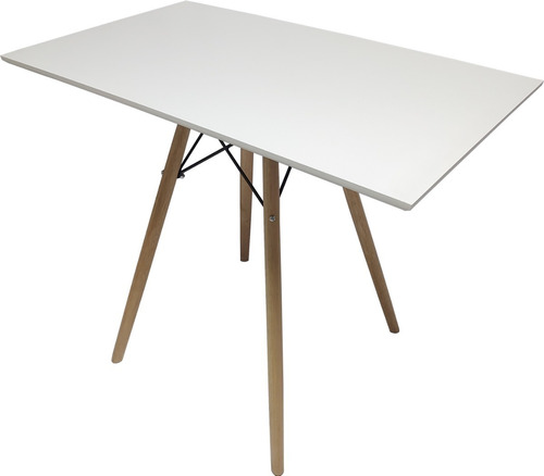 Kit 2 Mesa Jantar Retangular 90x54 Mdf Eiffel Charles Eames