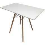 Kit 2 Mesa Jantar Retangular 90x54 Mdf Eiffel Charles Eames