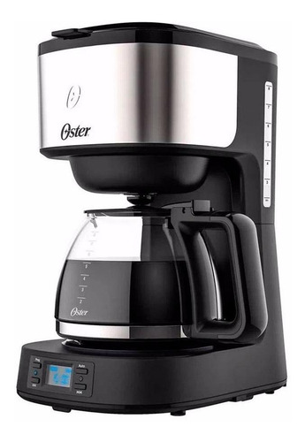 Cafetera Oster Bvstdc10ss Automática Negra Y Plateada