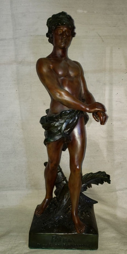 Estatua Antigua Hombre Patria Petit Bronce Montepio_ant