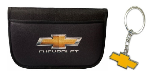 Llavero Chevrolet Logo Metalico + Porta Documentos Auto