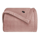 Cobertor Kacyumara 700 Cor Rosé Com Design Liso De 2.6m X 2.4m