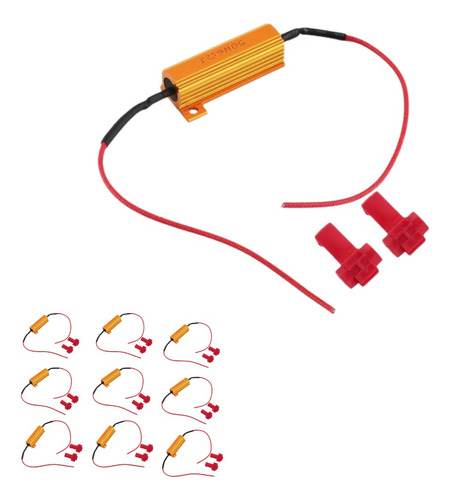 Kit 10 Resistor Canceller 50w 6rj Led Pingo Cambus Universal