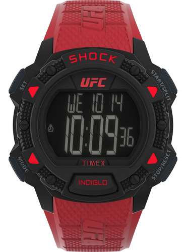 Reloj Timex Ufc Core Shock 45mm 100m Resin Strap Red