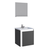 Mueble Para Baño Kit En Madera Onix Negro/blanco 102707