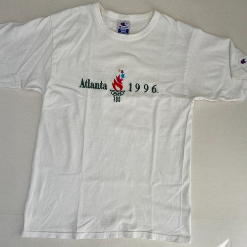 Polera Champion Atlanta 1996 Vintage | Talla M Single Stitch