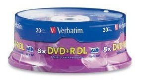 Disco Dvd-r Doble Capa Verbatim 8.5gb  8x Campana C/ 20 Pzs