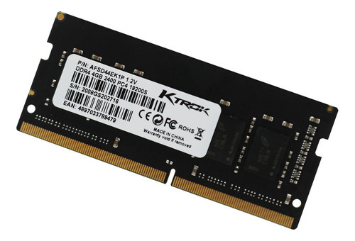 Memória Ktrok 4gb Ddr4 2400mhz Para Notebook