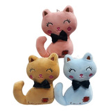 Mini Chaveiro Gata Gatinha Love De Pelucia - Jogo 03pçs