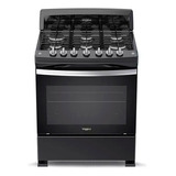 Estufa Whirlpool Wfr3000b A Gas/eléctrica 6 Quemadores  Negra 127v Puerta Con Visor