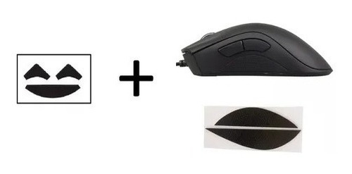 Kit Borracha Lateral  + Pézinho Razer Deathadder