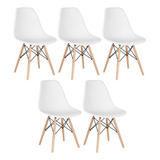 5 Cadeiras Charles Eames Eiffel Dsw Clara Branco