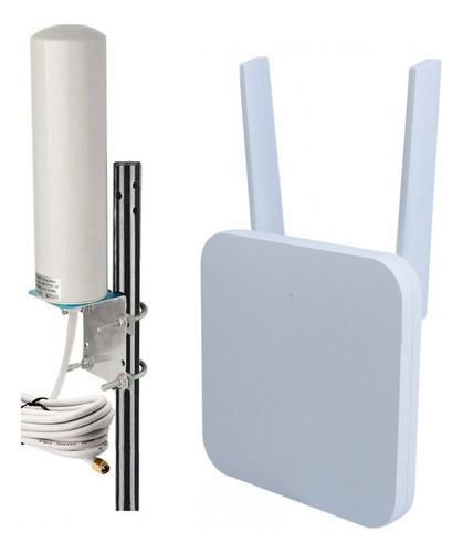 Modem Router Internet 4g Wifi Con Bateria Y Antena Exterior