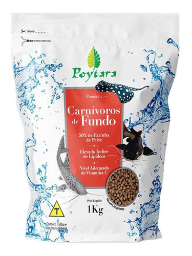 Ração Poytara  Carnivoros De Fundo P 1kg