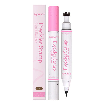 Delineador De Ojos Y Lápiz Para Pecas, Impermeable, 2 En 1,