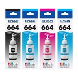 Combo/pack Tinta Epson Original T664 X4 (2xcyan-1xneg-1xmag)