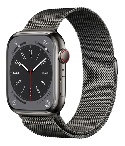 Apple watch S8 Gps+cellular, 45mm Acero Inox Case Grafito Mi