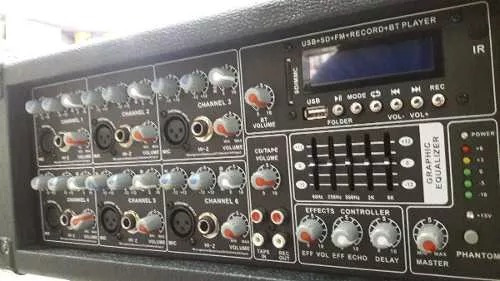 Mixer Potenciado Sanrai Jmp6150 Bluetooth 6 Ch Usb Radio