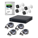 Kit Dvr 4 Camaras Bullet Disco 1tb Cable 50 Mt