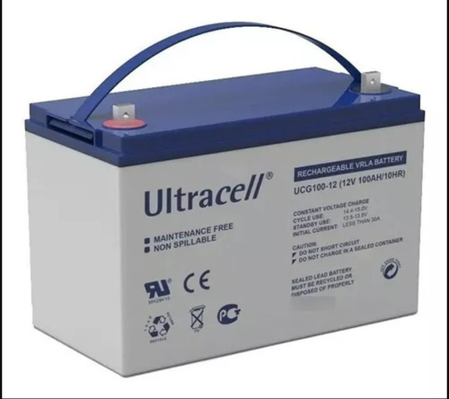 Bateria Ciclo Profundo Gel 12v 100ah Ultracell P/panel Solar