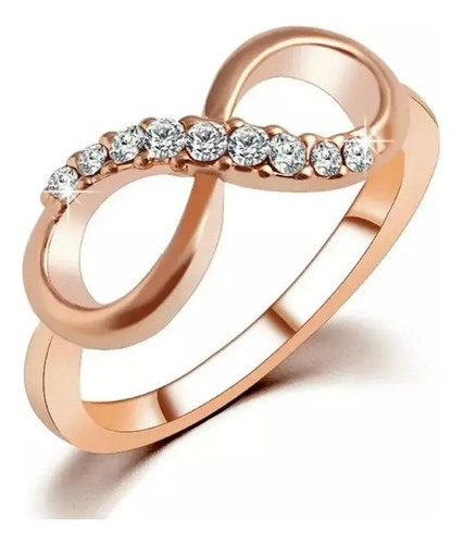 Anillo Infinito Cristales Zirconia Moda Mujer Vintage Retro