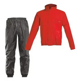 Traje Lluvia Logo Acerbis Rojo Y Negro Rider Pro