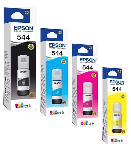 Tinta Epson T544 Original 65ml X4 Colores T544 L3110 L3150