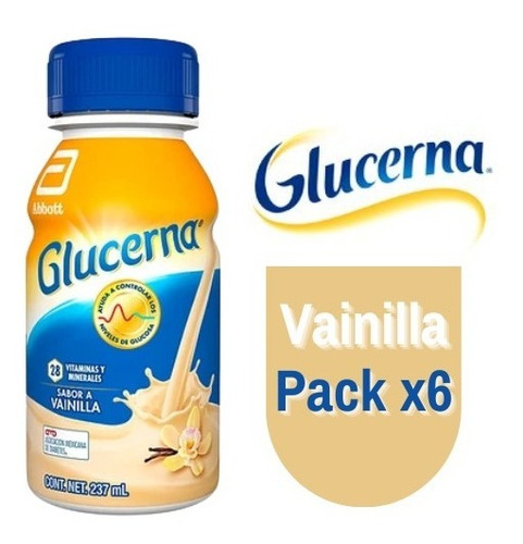 Glucerna Abbott Sabor Vainilla 237ml - Pack X6