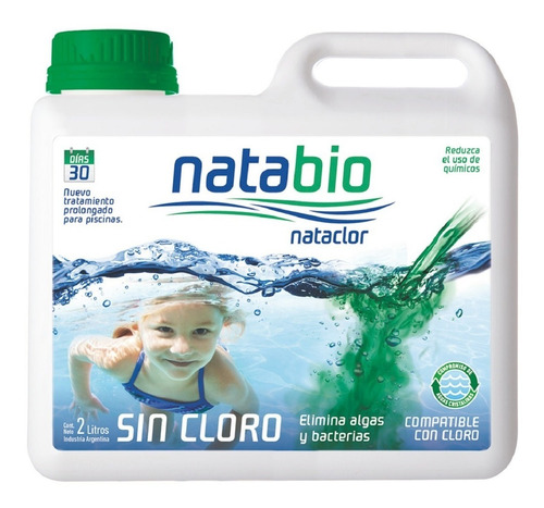 Nataclor Natabio 2 Litros Piscinas Sin Cloro