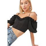 Top Importado Forever 21 - Noche Manga Tendencia Mujer