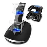 Base Soporte Cargador Para 2 Joystick Doble Ps4 Slim Y Pro