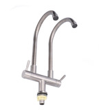 Grifo De Lavabo G1/2, Giratorio Universal, De Acero Inoxidab