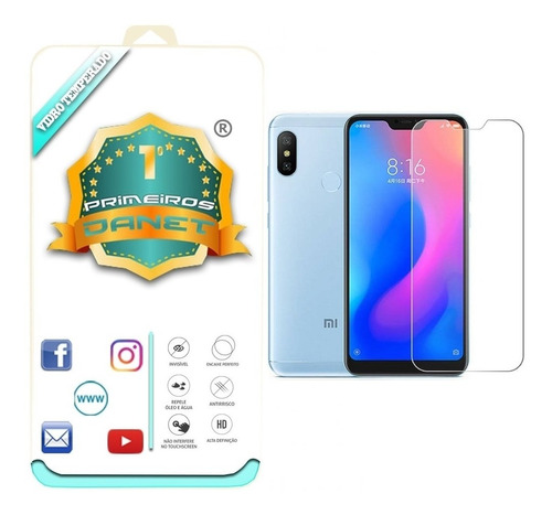 Película De Vidro Temperado Para Xiaomi Mi A2 Lite Tela 5.84