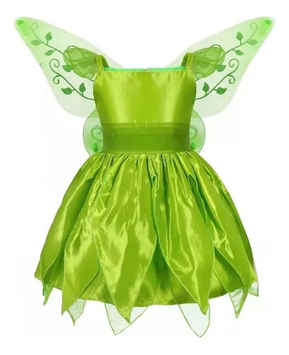 Disfraz De Campanilla De Cuento De Hadas Verde Para Niñas