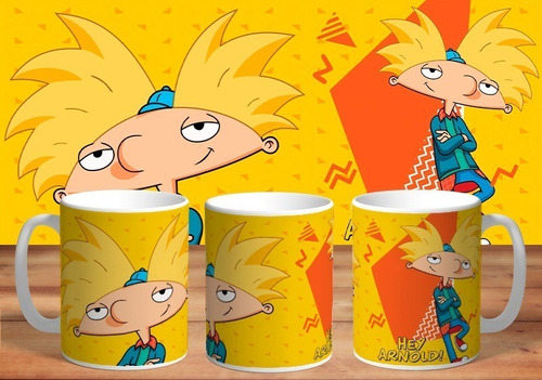 Taza - Tazón De Ceramica Sublimada Hey Arnold: Arnold