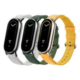 3 Correas Cuero Canvas Para Xiaomi Mi Band 8