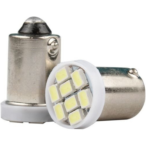 10  Lâmpada Pingo 8 Led Ba9s 1 Polo 12v Luz Branco