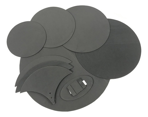 Juego De 5 Platillos Mute Pads, 8 Piezas, 3 Y Silenciador De