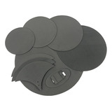 Juego De 5 Platillos Mute Pads, 8 Piezas, 3 Y Silenciador De