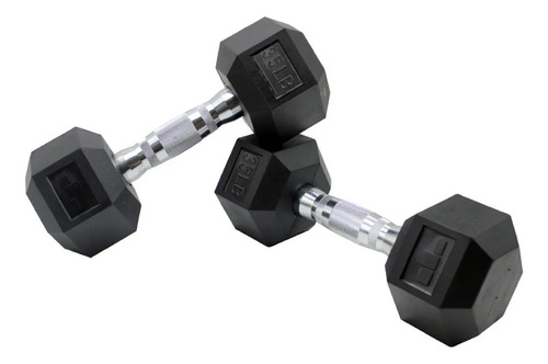 2 Mancuernas 35 Lb 15.8 Kg C/u Kit Set Pesas Hexagonales Pro Fitness Musculación Gimnasio En Casa