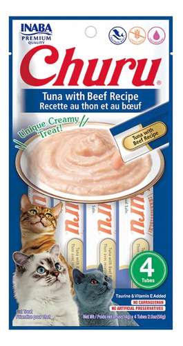 Churu Snack Para Gato Tuna With Beef Recipe 56g