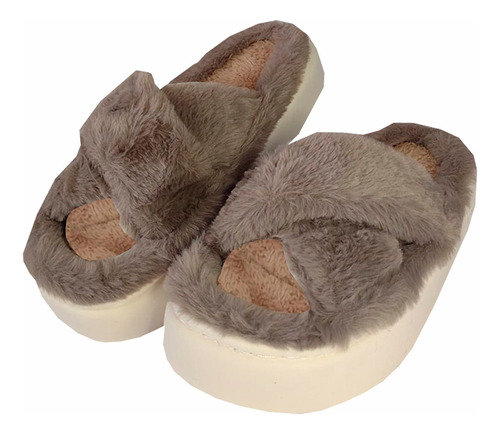 Pantuflas Dama Kawai Peluche Moda Colores Invierno 