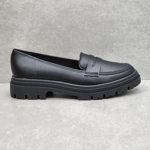 Sapato Feminino Moleca Loafer Olho De Gato - Preto