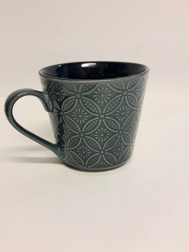 Taza Mug Tramado Circulos Verde/azulado