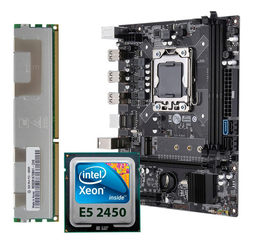 Kit Placa Mãe Gamer X79 Lga 1356 Intel Xeon E5 2450 8gb Ddr3