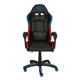 Silla Gaming Necnon Nsg-rgb1 Con Luces Rgb Negro/azul /vc